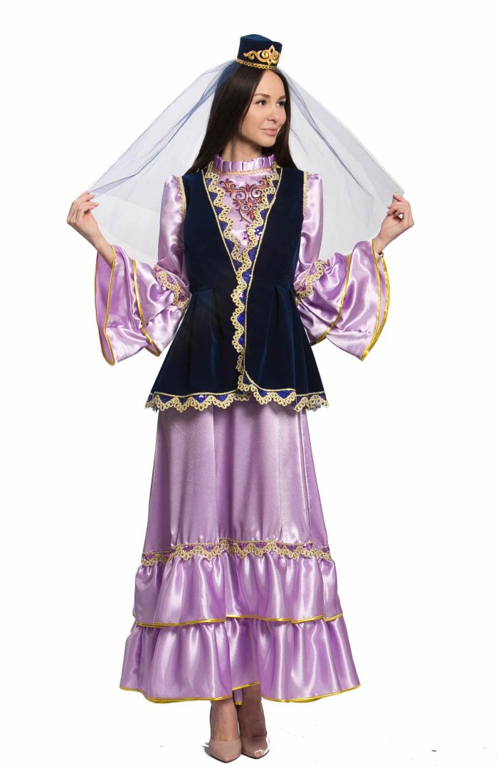 Татарский костюмы с фиолетовым