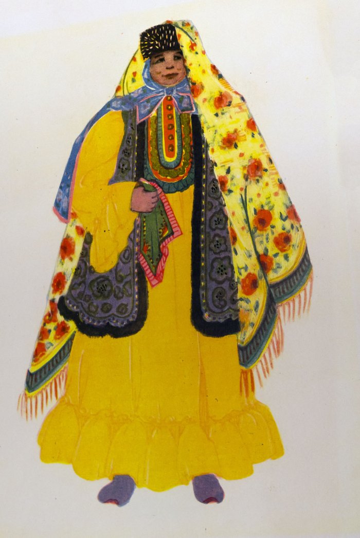 Татарский национальный костюм женский повседневный