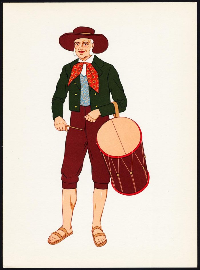 Национальный костюм Прованса рисунок