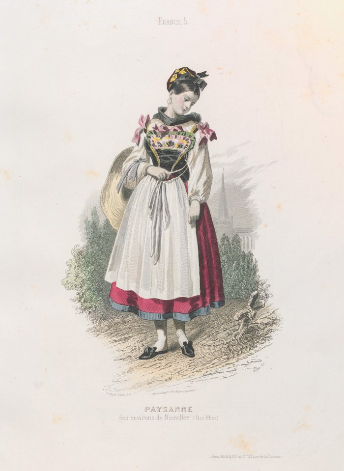 Национальный костюм Франции женский и мужской