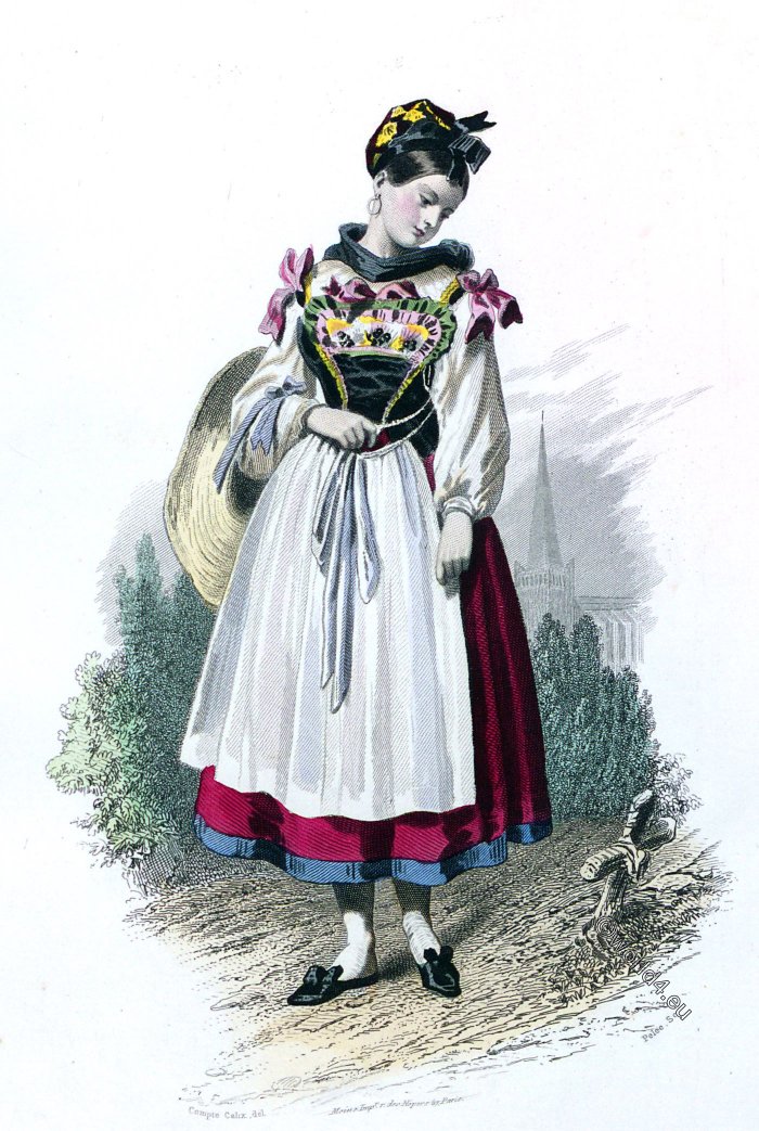 Одежда крестьянок 17 век Франция
