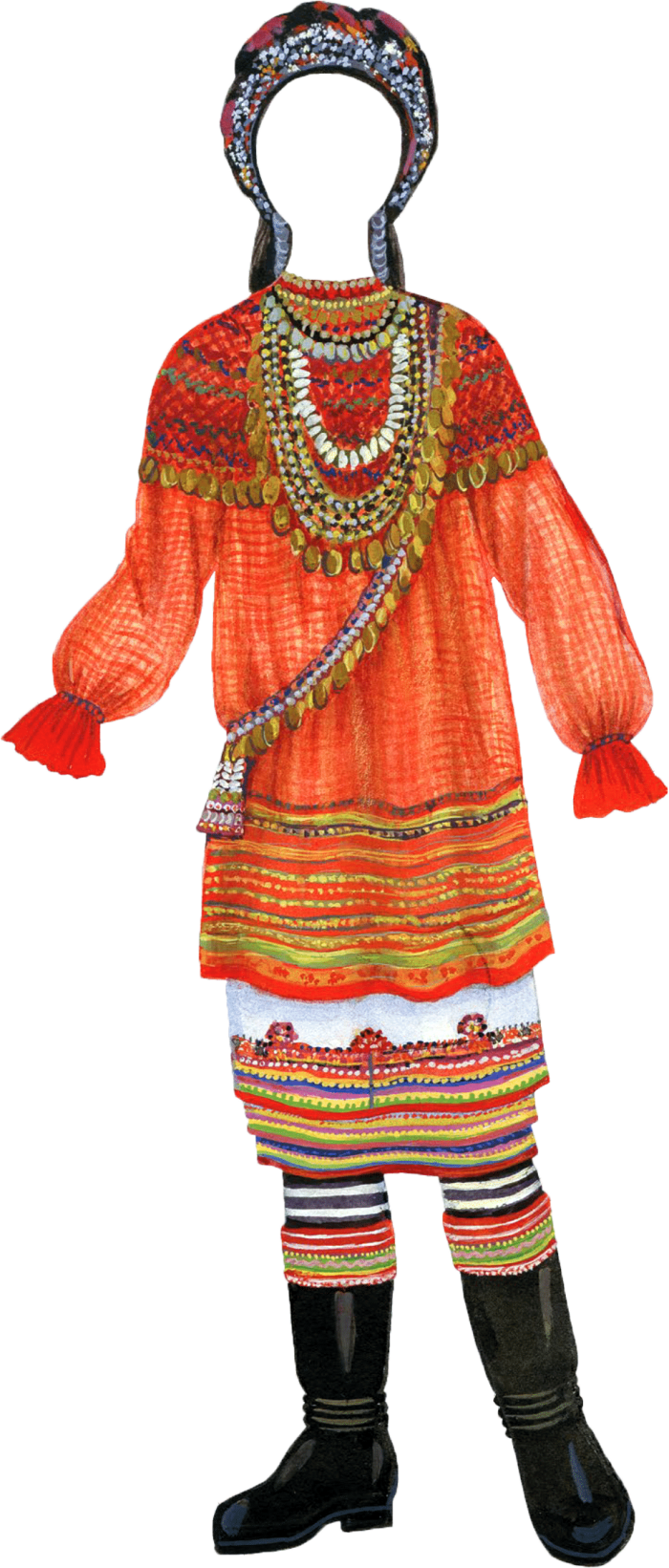 Мордовская женская Национальная одежда