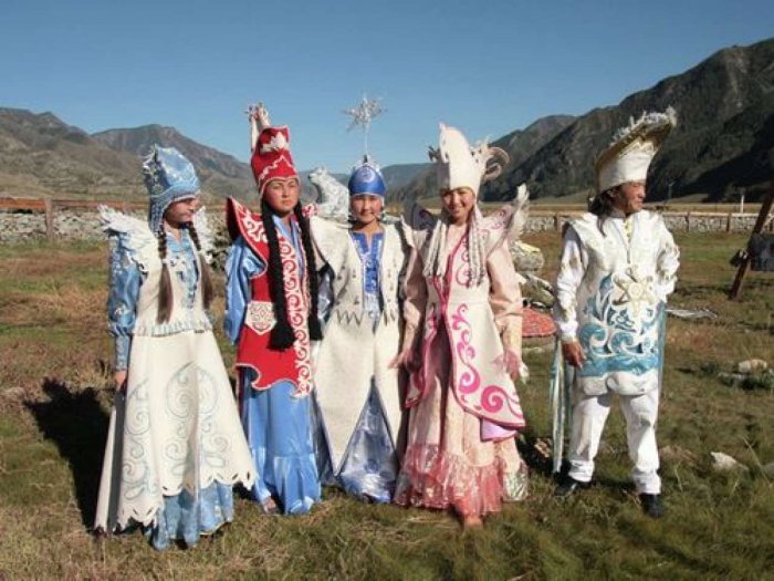 Алтайский национальный костюм женский Южные алтайцы