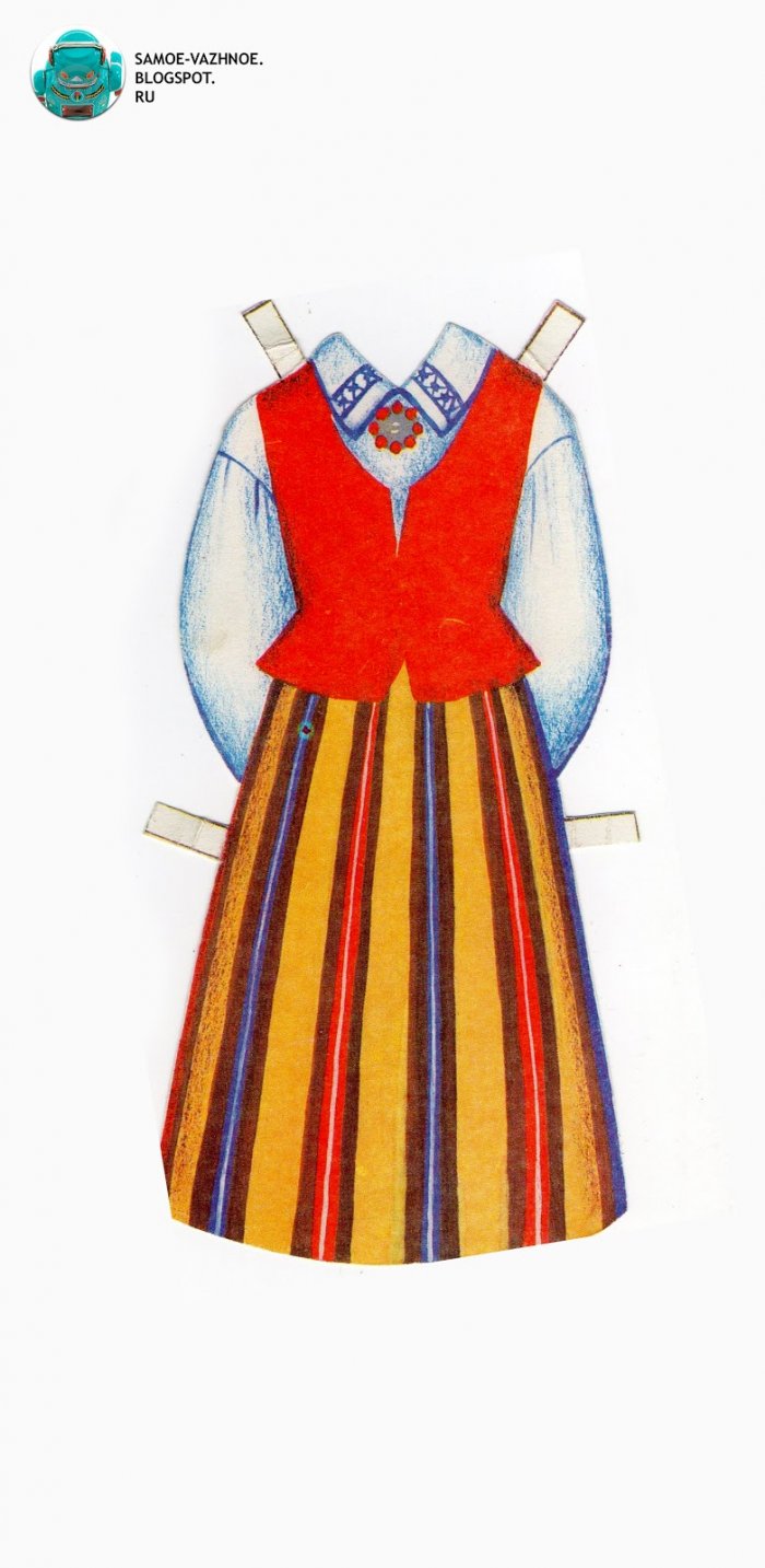 Эстонские бумажные куклы