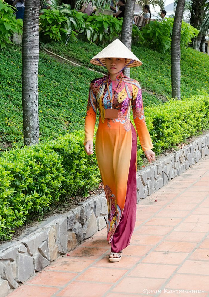Ao dai Вьетнам в полный рост