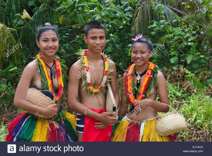 Остров яп Микронезия девочки