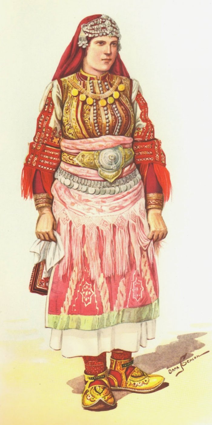 Человек в национальном костюме Болгарии