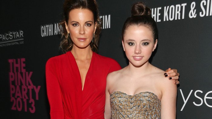 Кейт Бекинсейл с дочерью