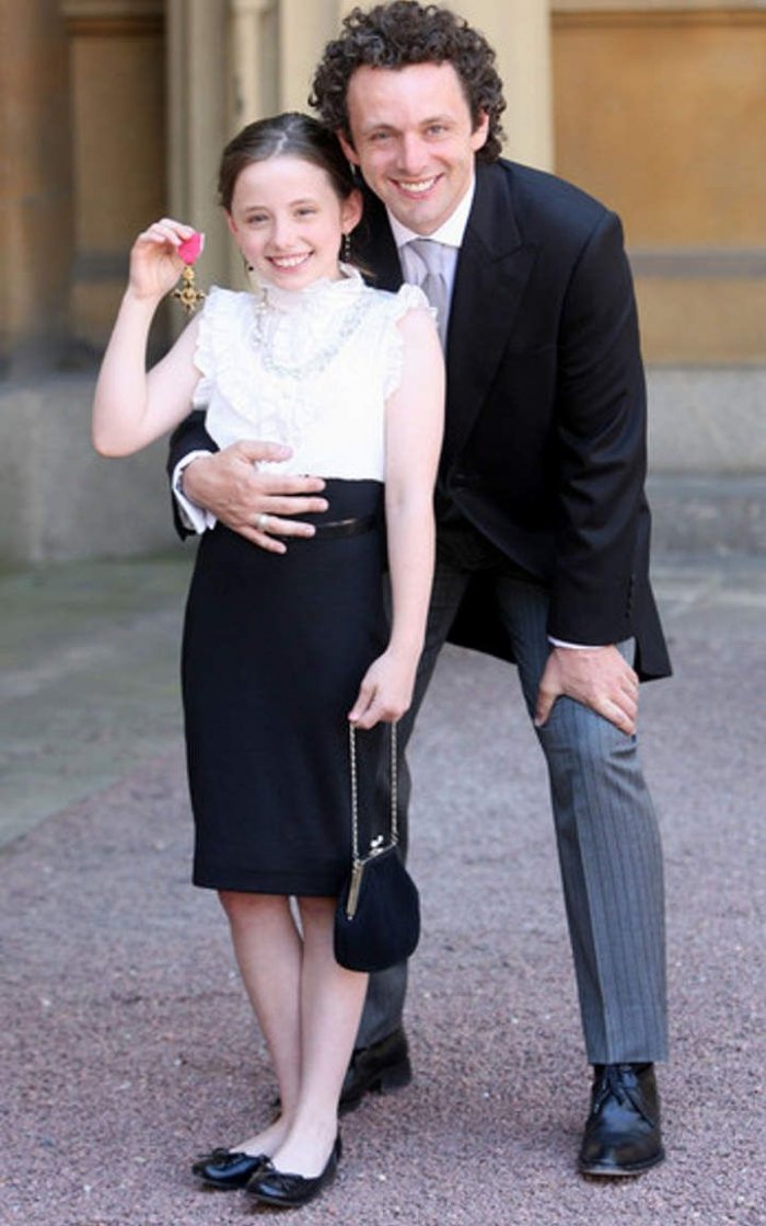 Кейт Бекинсейл и Майкл шин с дочкой