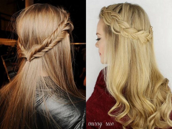 Вечерние прически с распущенными волосами