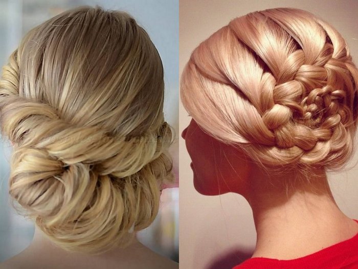 Прически с плетением и локонами