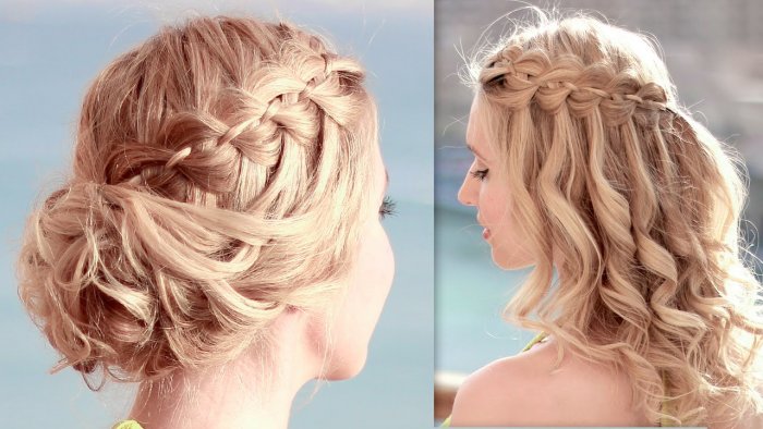 Причёски на выпускной на средние волосы