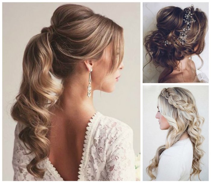 Красивый объемный пучок на средние волосы