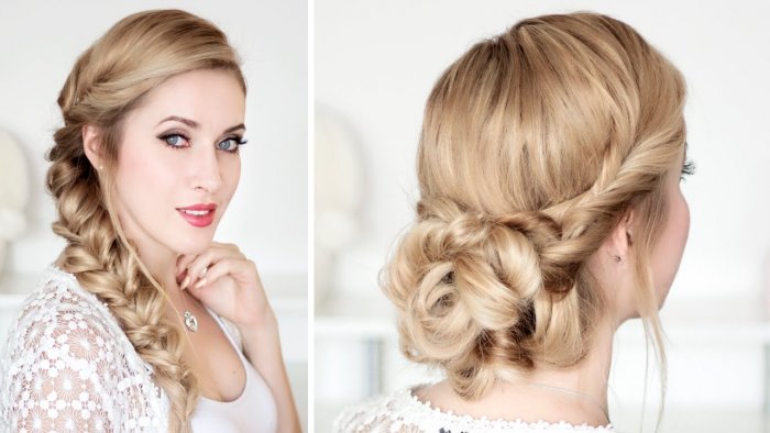 Прически на выпускной