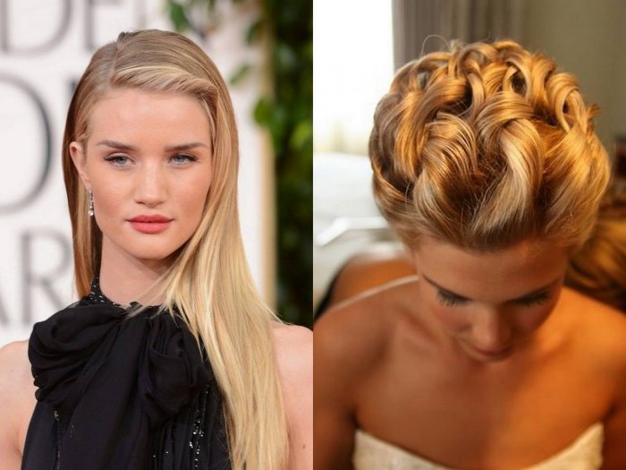 Прическа низкий пучок на свадьбу