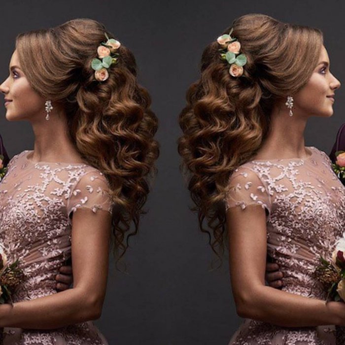 Вечерние прически на выпускной