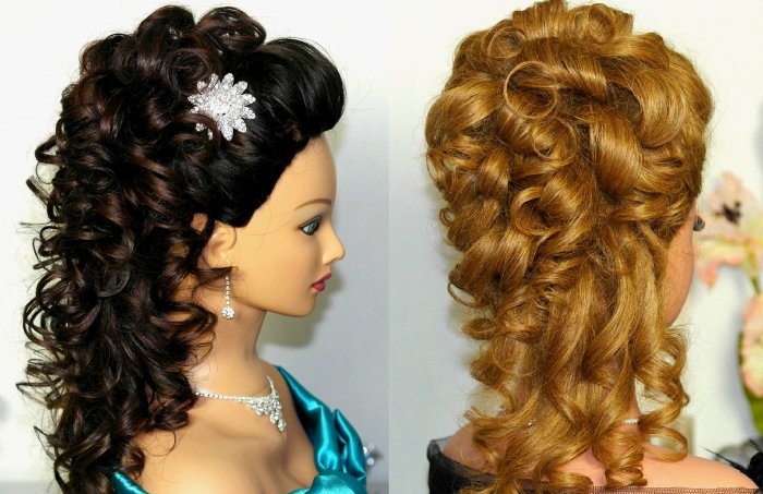 Вечерние прически на средние волосы