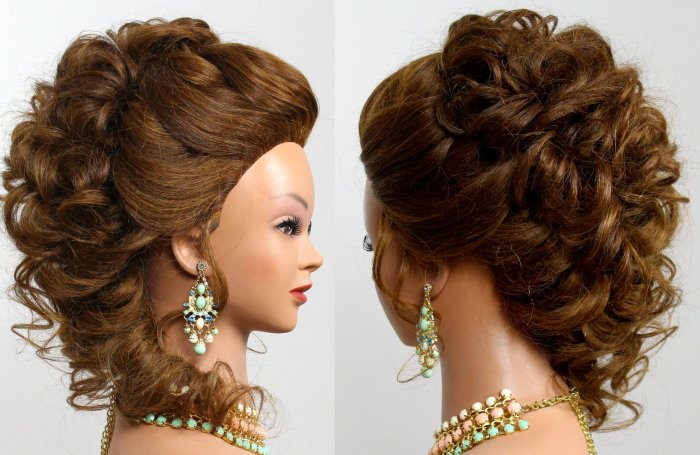 Красивые Свадебные прически на средние волосы