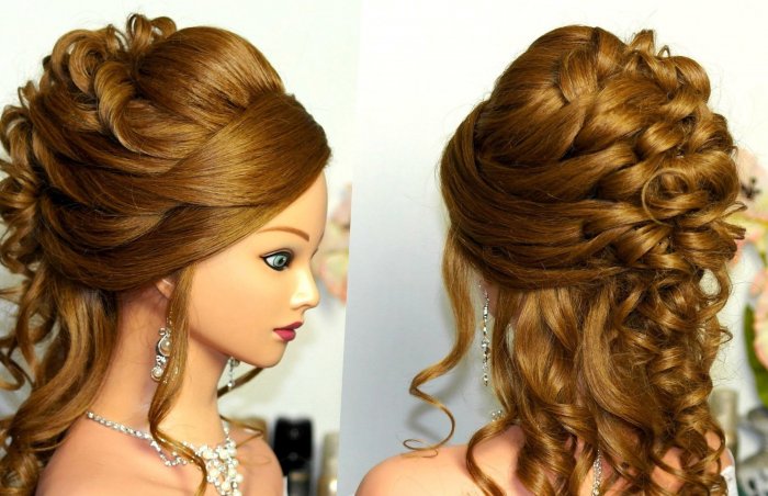 Причёски на длинные волосы на праздник