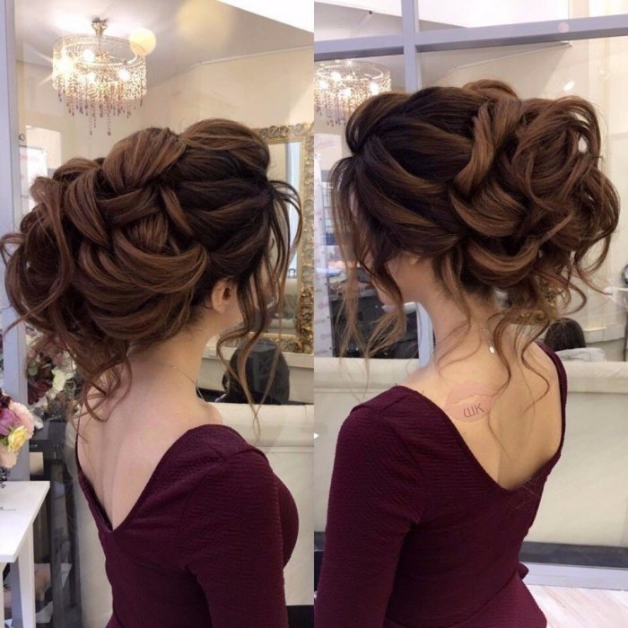 Вечерние прически с собранными волосами