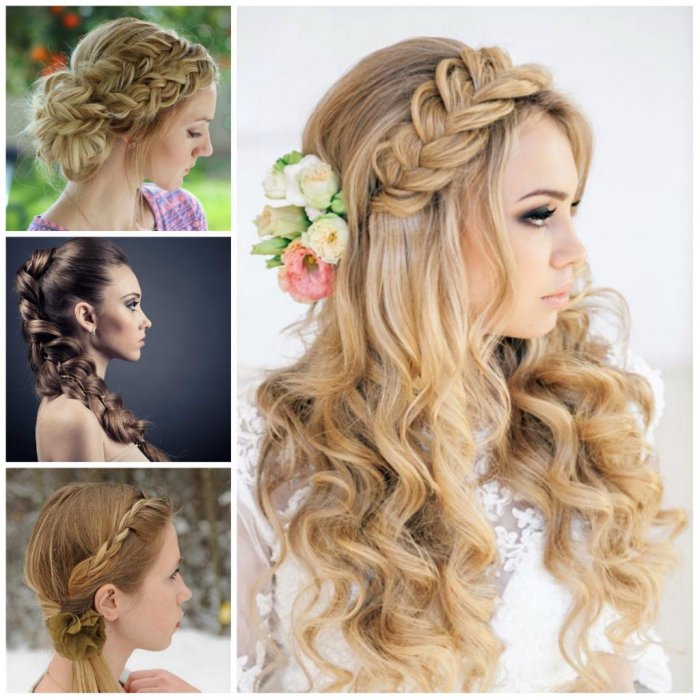 Вечерние прически на средние волосы распущенные