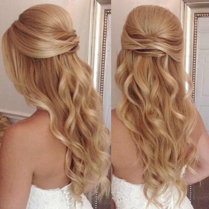 Причёски на выпускной на длинные волосы распущенные