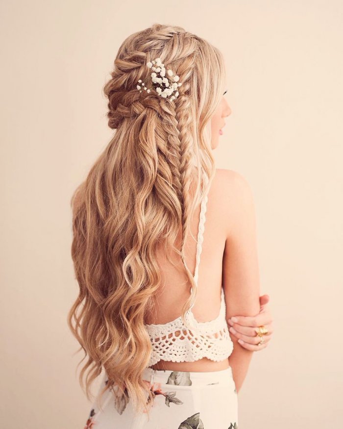 Прическа Локоны на средние волосы