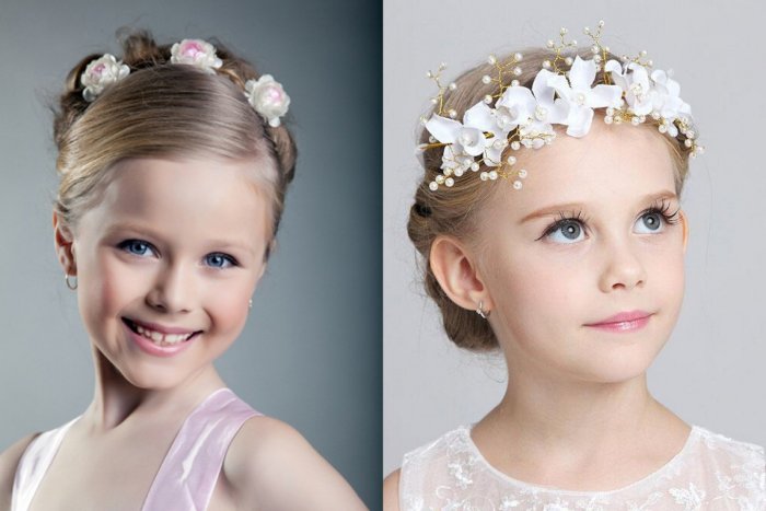 Детская прическа на средние волосы