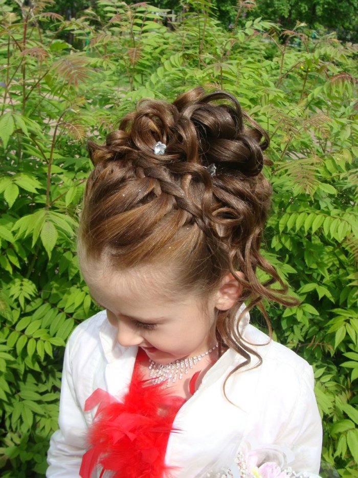 Детские прически на выпускной