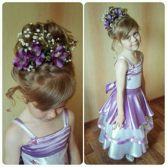 Прическа на выпускной в детский сад на средние