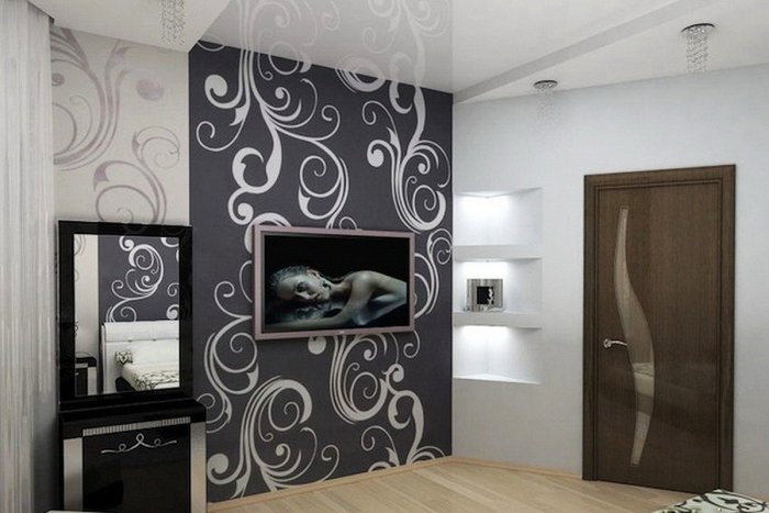 Идеи поклейки обоев в зале