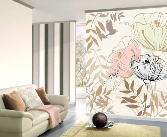 Фотообои с крупным рисунком