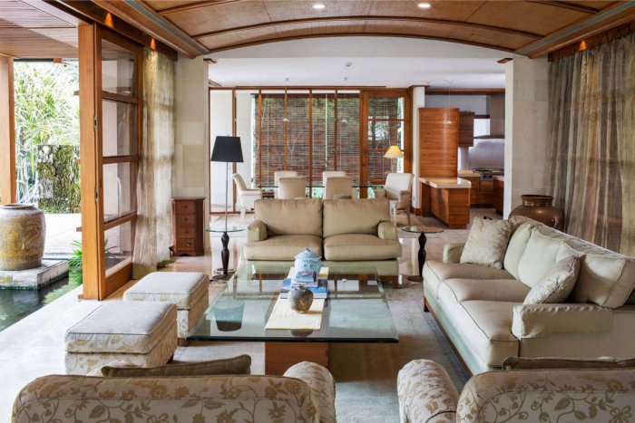 Гостиная в стиле бунгало