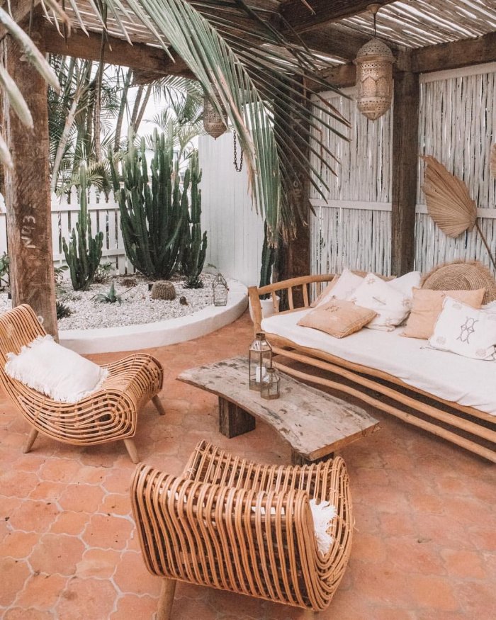 Гостиная в стиле Бали