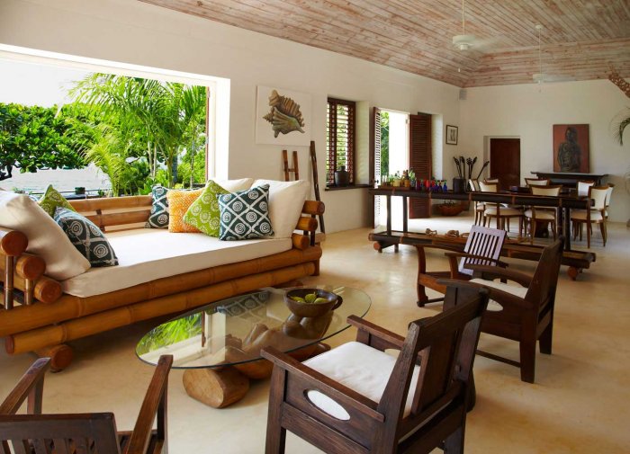 Балийский стиль в интерьере гостиной