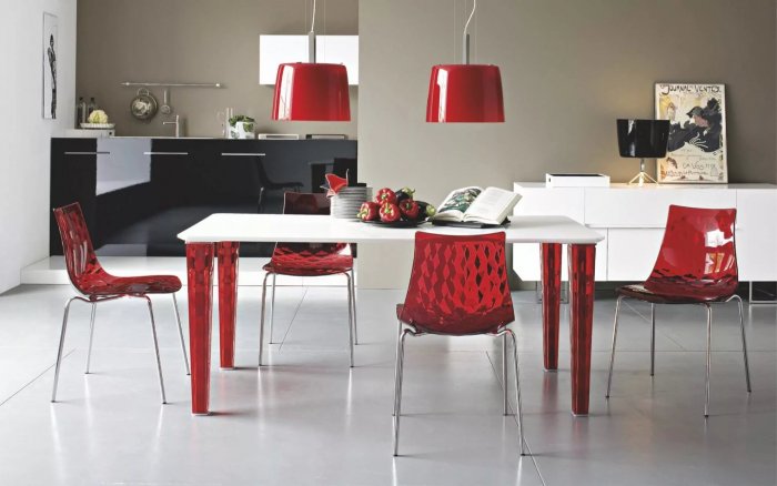 Стулья Calligaris красные