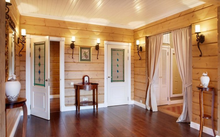 Освещение в деревянном доме