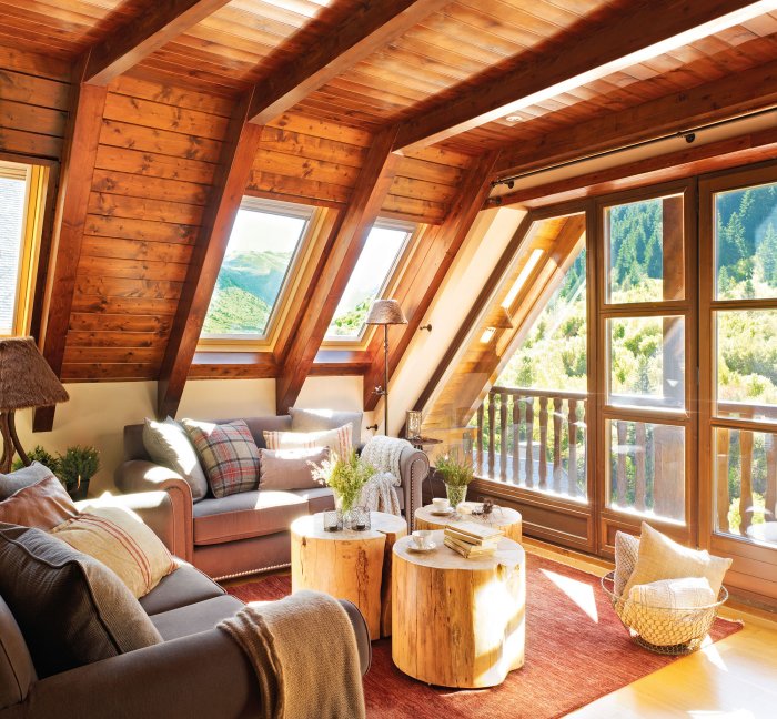 Мансарда с панорамными окнами