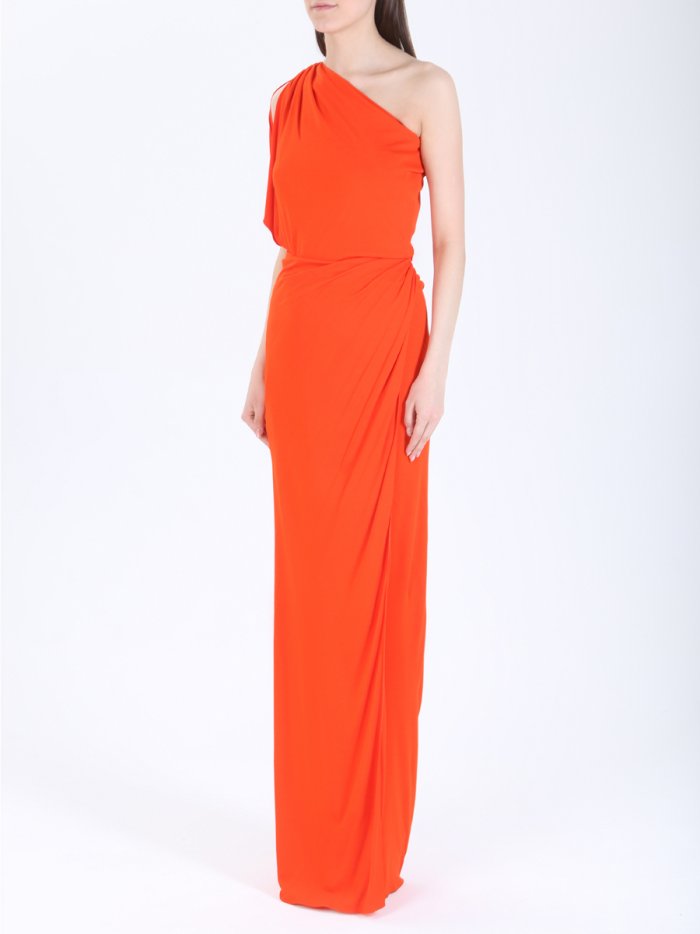 Платье на одно плечо длинное