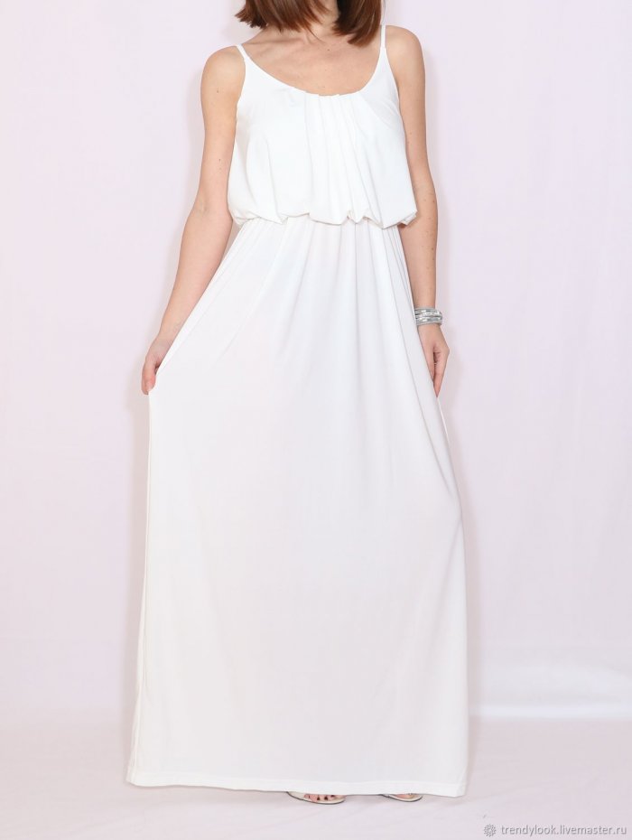 Белое платье в греческом стиле
