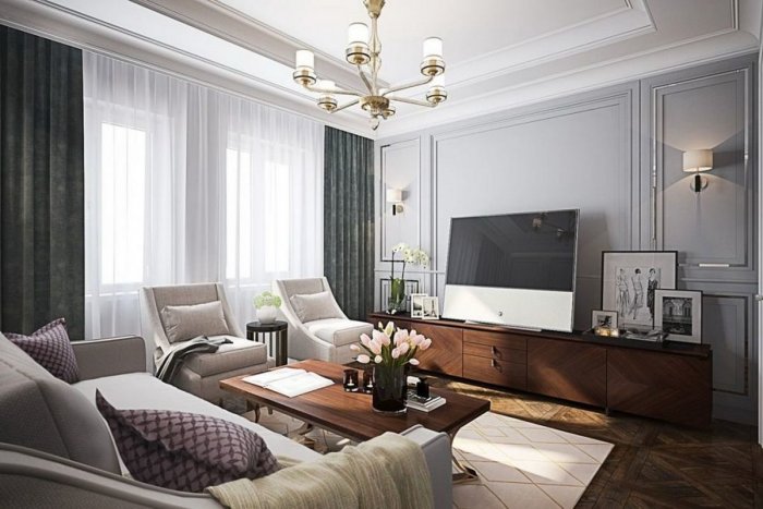 Гостиная икеа Неоклассика