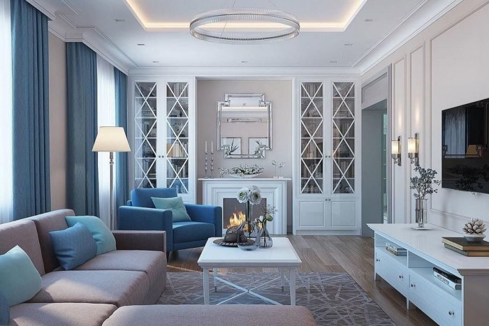 Гостиная Неоклассика слоновая кость