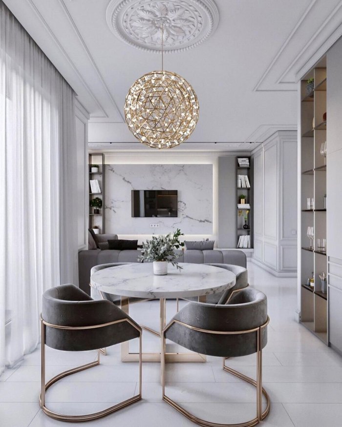 Гостиная ар деко Неоклассика