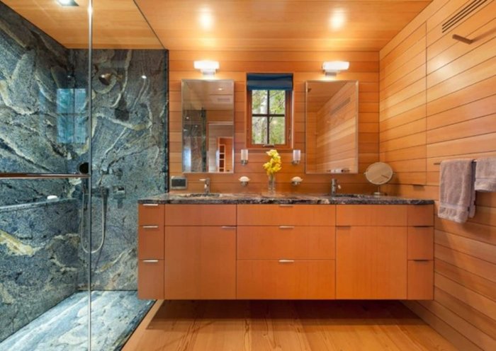 Ванная комната отделанная вагонкой