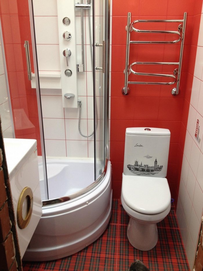 Узкая ванная комната