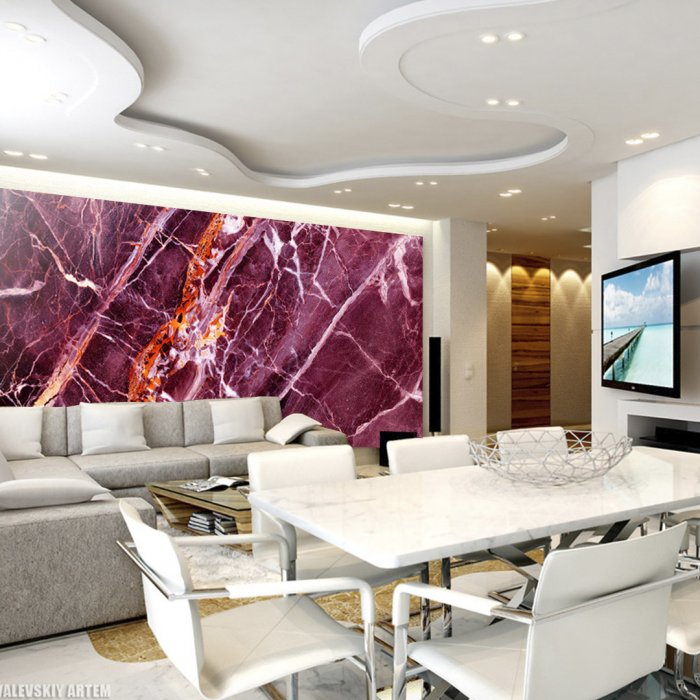 Гибкий мрамор с подсветкой