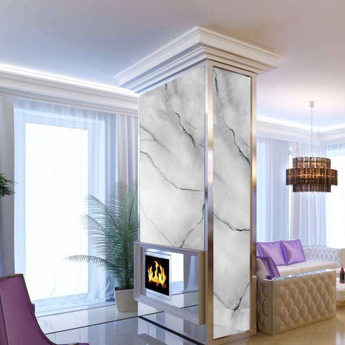 Отделка стен гибким ка