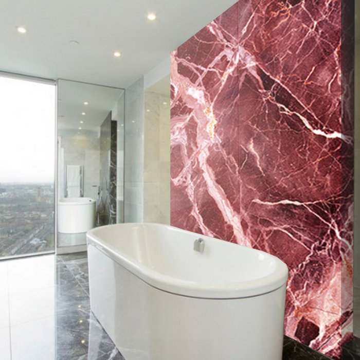 Красный мрамор в интерьере
