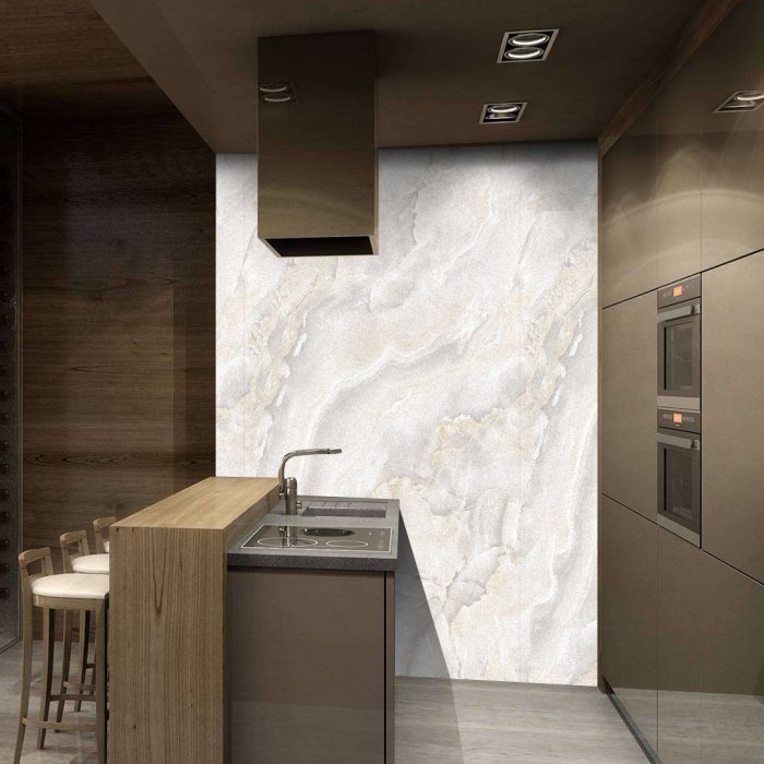 Гибкий камень в интерьере ванной