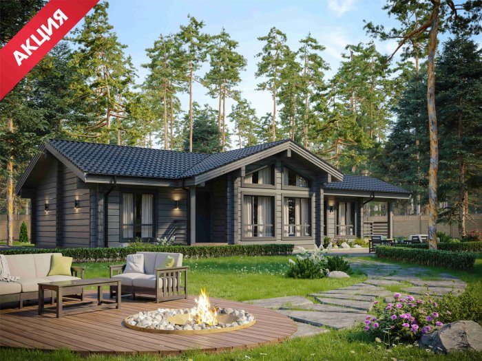Проект дом из клееного бруса Готланд